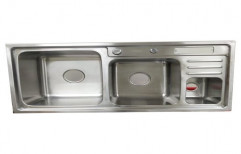 Futura Metallic Three Bowl SS Kitchen Sink, Size: 37*18