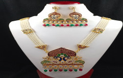 Gold Plated Golden Traditional Mina Rani Har
