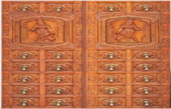 Pine Wood Carving Door