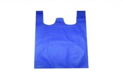 Plain Blue Non Woven W Cut Bag, For Shopping, Size/Dimension: 15*20 Inches