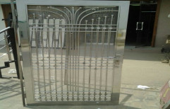 Polished Designer Stainless Steel Gate