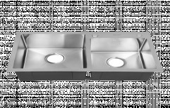 Stainless Steel Double Bowl Kitchen Sink, Size: 37x18 Inch