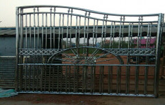 Stainless Steel Swing Gate, For Home, Size: 10 X 15ft (h X W)