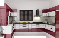 U-Shape Modern Acrylic Modular Kitchen