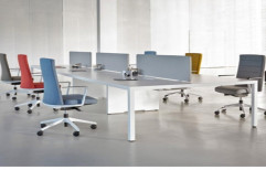 White Wooden Modular Office Furniture, Size: 1200x600x750