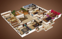 3D Commercial Floor Plan Designing Service, in Pan India