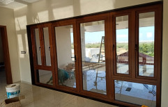 Aluplast Casement Wooden Finish Upvc Window, Glass Thickness: 5 Mm