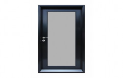 Black Powder Coated Aluminium Casement Door, Single, Thickness: 8 Mm