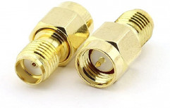 Bras GOLD SMA MALE TO SMA FEMALE ADAPTOR, For Electronic Instruments