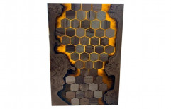 Glossy Honeycomb Resin Door, Brown, Smooth