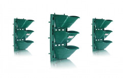 Green Square Vertical Plastic Pot, For Garden, Size: 4.5x5