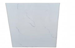 Indian Marble White Satwario Vitrified Tiles, For Flooring, Thickness: 9 mm