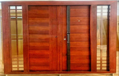 Indoor Axe Standard Residential Wood Finish Steel Door, For Home