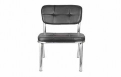 Leather Office Visitor Chair, Black