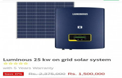 Mounting Structure Grid Tie Luminous Solar Power Systems, For Home