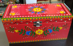 Red Wooden Hand Painted Bangle box, for Gift, Size: 10x5x7inches