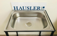 Silver HAUSLER Stainless Steel Kitchen Sink, 24x18x8 Inch