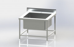 Silver Single Stainless Steel Sink