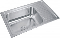 SILVERLINE Stainless Steel Single Bowl Kitchen Sink with Drain Board