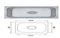 Single Satin finish Futura Kitchen Sinks, Size: 24 X 18 X 8