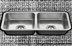 Stainless Steel Deck Mounted Double Bowl Kitchen Sink