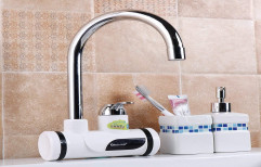 White Plastic and Stainless Strrl Electric Hot Water Dispenser Faucet, For Kitchen