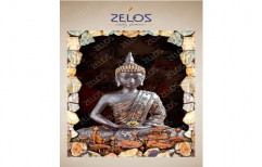 Zelos Ceramic Designer Buddha Tile, For Home,Temples, Thickness: 10-15 mm
