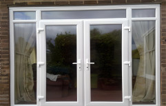 Aluminium Glass Hinged Double Door, For Home, Thickness: 22mm (frame Thickness)
