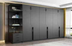 Black Wooden Wardrobe, Without Mirror, Without Locker