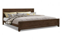 Brown Modern Wooden Double Bed, Size: 6 X 6.5 feet