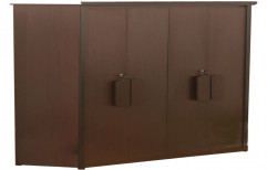 Dark Chocolate Particle Board ( HDF ) Modular Wooden Wardrobe