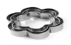 DivineXt Silver Stainless Steel Cookie Cutter with 4 Shape, 12 Pieces