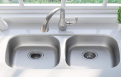 Double Bowl Stainless Steel Kitchen Sink, Thickness: 1.5 mm