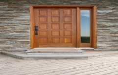 Exterior Brown Solid Wood Door, For Home,Office And Hotel, 6.75 X 3.15 Ft ( H X W)