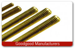Goodgood Manufacturers Polished Brass Threaded Rod, Round