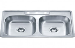 Hindware Silver Stainless Steel Double Bowl Kitchen Sink
