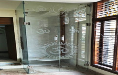 Pooja Room Glass Door, For Temple