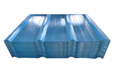 Rectangle Blue Corrugated Stainless Steel Roofing Sheets, For Residential