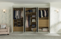 Wooden And Ms Modular Wardrobe, For Home