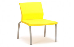 Yellow Non Rotatable Cafeteria Chair, for Office