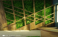 2.50 Sqft To 10.764 Sqft Artificial Plastic Vertical Garden, For Exterior & Interiors, Natural