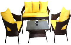 Brookwood - Outdoor Furniture Sofa Set 3+1+1+1 - Brown