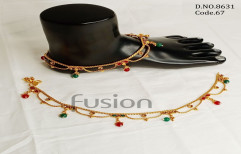 Copper Golden Fusion Arts Traditional Antique Stone Payal