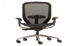 Fabric Godrej Interio Versa Mesh Chair, Black