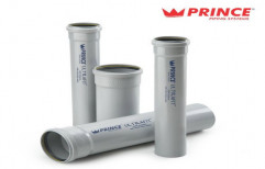 Grey PVC Prince Ultrafit SWR Pipe And Fitting, Length Of One Pipe: 3m