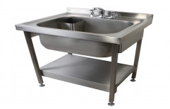 Grey Stainless Steel SS Single Bowl Table Sink, Size: 36 X 18,405 X 355 Mm