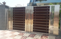 Hinged Stainless Steel Main Gate, For Home