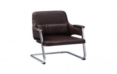 Leather Non Rotatable Ibex-3 Visitor Office Chair