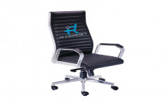 Leather Revolving Office Chair, Black