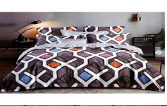 Multicolor Geometric Single Bedsheet Set, For Home, Size: Queen Size